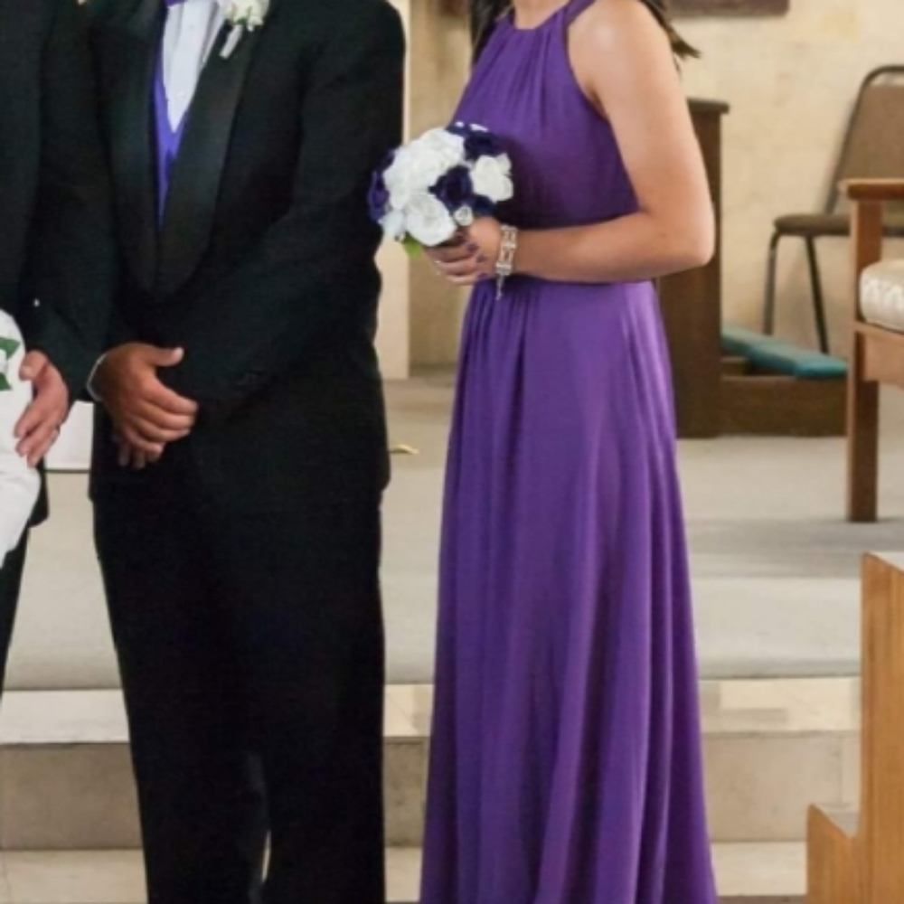 AWEI Bridal Purple Bridesmaid Dress